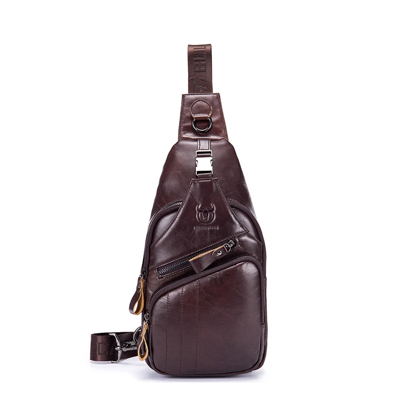 

Кожаные мужские нагрудные сумки для iPad Мини-сумки из коровьей кожи на плечо Повседневные спортивные мужские противоугонные нагрудные сумки через плечо для мужчин