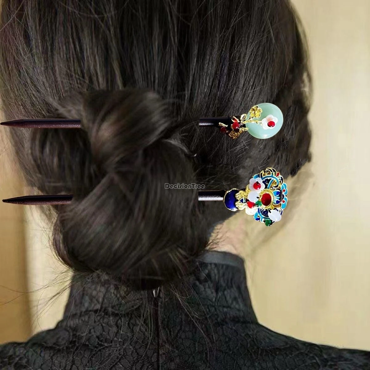 2025 국립 우아한 고전 머리핀 궁전 복고풍 술 머리 장식 중국 스타일 Hanfu 머리핀 액세서리 헤어 2 조각 세트