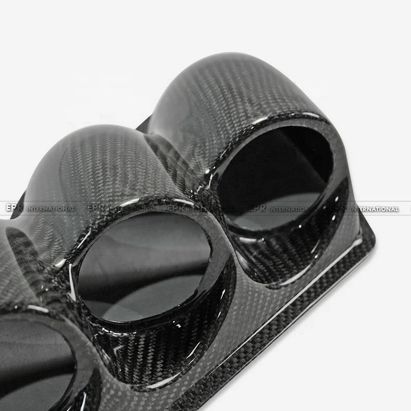 Fot Mitsubishi Evolution 7 8 9 Dash Triple calibre Pod 60mm medidor de temperatura de aceite de carbono cubierta de manómetro para EVO