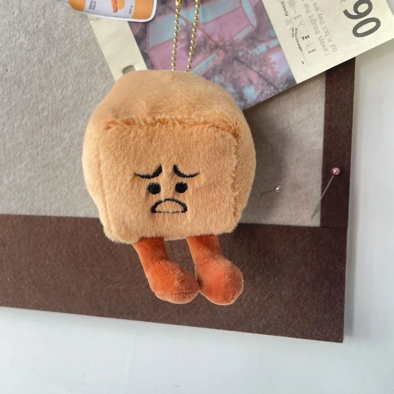 Bonito dos desenhos animados stinky tofu chaveiro de pelúcia criativo boneca de pelúcia chaveiro moda saco pingente mochila chave pendurado decoração presentes