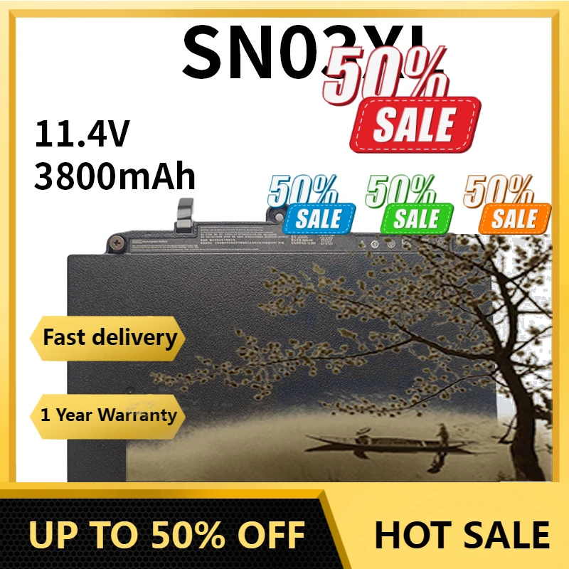 

【Fast Delivery】11.55V 4100mAH SN03XL ST03XL Laptop Battery For HP EliteBook 725 820 G3/G4 HSTNN-UB7D Series HSTNN-DB6V HSTNN-l4