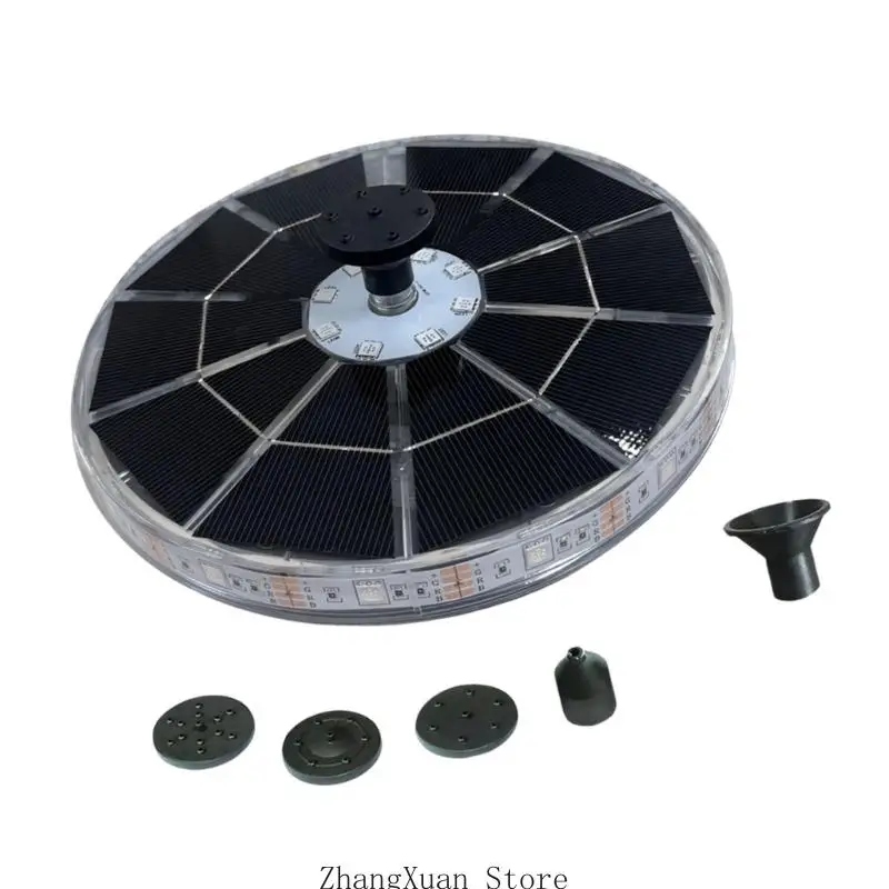 DIY-Solarwasserpumpen für Garten, Teich, Pool, solarbetriebene Springbrunnenpumpen mit 6 Düsen, Gartendekoration, 3 x – Detail 8