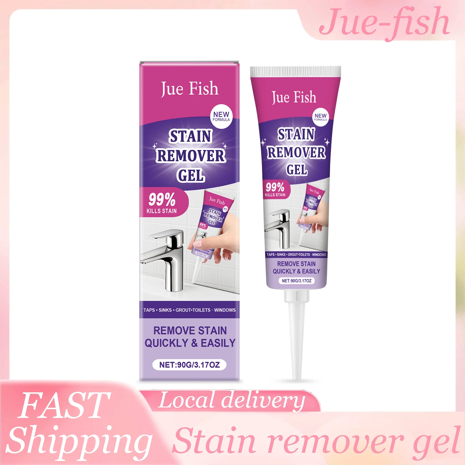 

Многоцелевой чистящий гель Jue-fish Сильное удаление пятен Очистка пятен от плесени Стойкий эффект восстановления цвета Многоцелевой очиститель