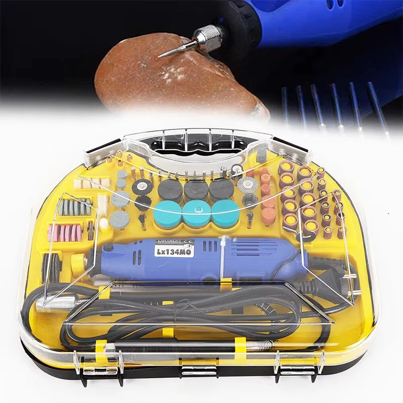 211-piece Electric Grinder Kit with 6-speed Variable Speed Grinding, Polishing, and Engraving Machine - Compact Polishing