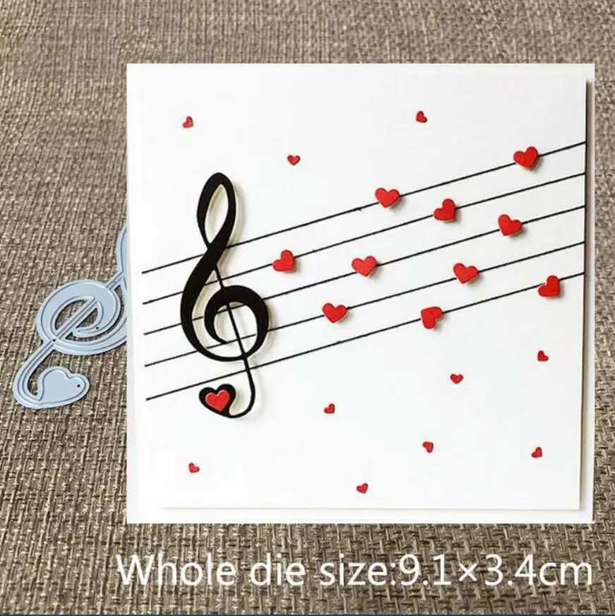 metal cutting dies cut die mold love heart Musical note decoration Scrapbook paper craft knife mould blade punch stencils