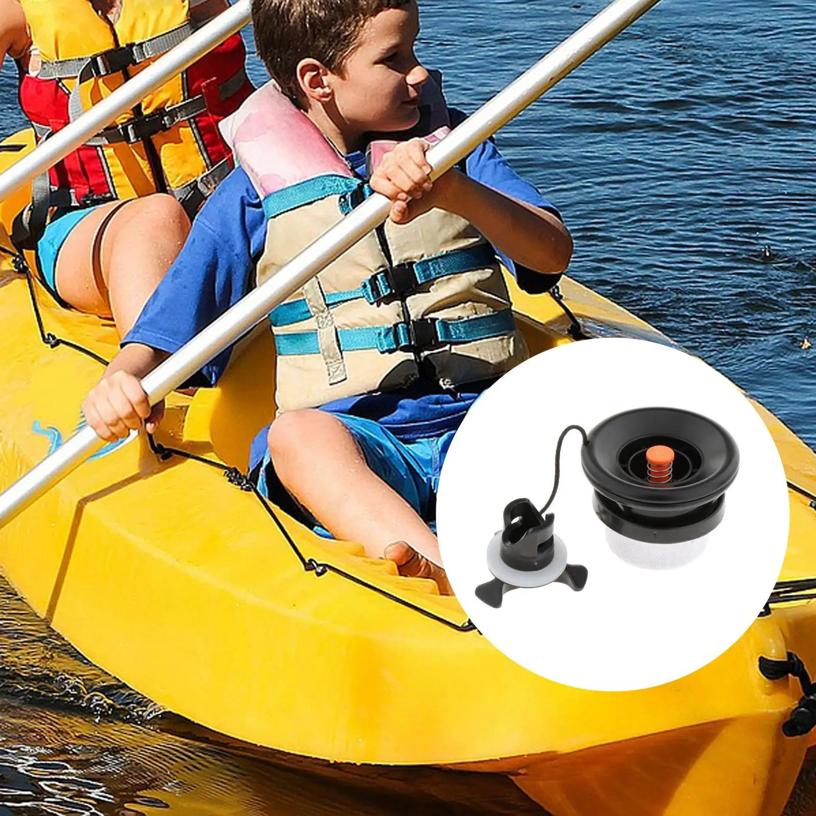 Tappo per valvola per barca gonfiabile Sostituzione in plastica durevole per giochi d'acqua con zattera per attrezzature per kayak