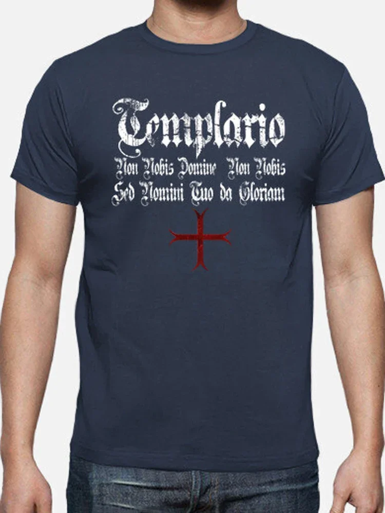 Knights Templar Motto T-Shirt 100% Cotton O-Neck Short Sleeve Summer Casual Mens T-shirt Streetwear