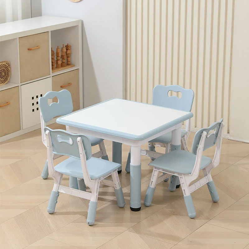 *Children's Table Chair Set for Early Education Kindergarten Baby Learning Desk Fireproof Board Home