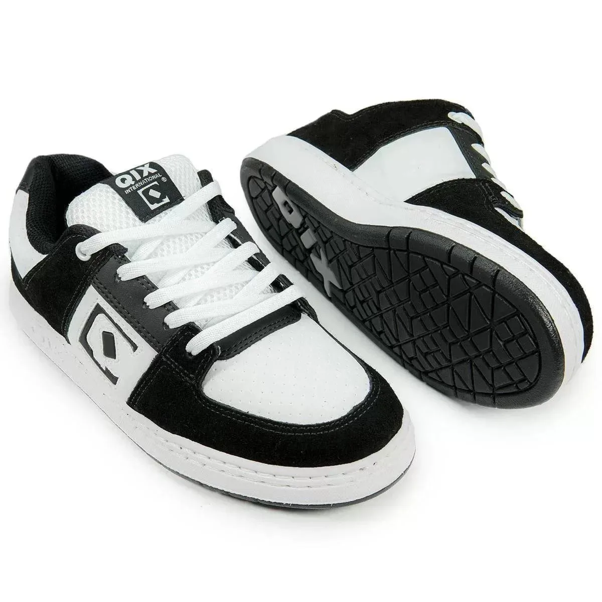 Qix 90s Retro Skateboard Shoes Black/White Unisex Skateboard