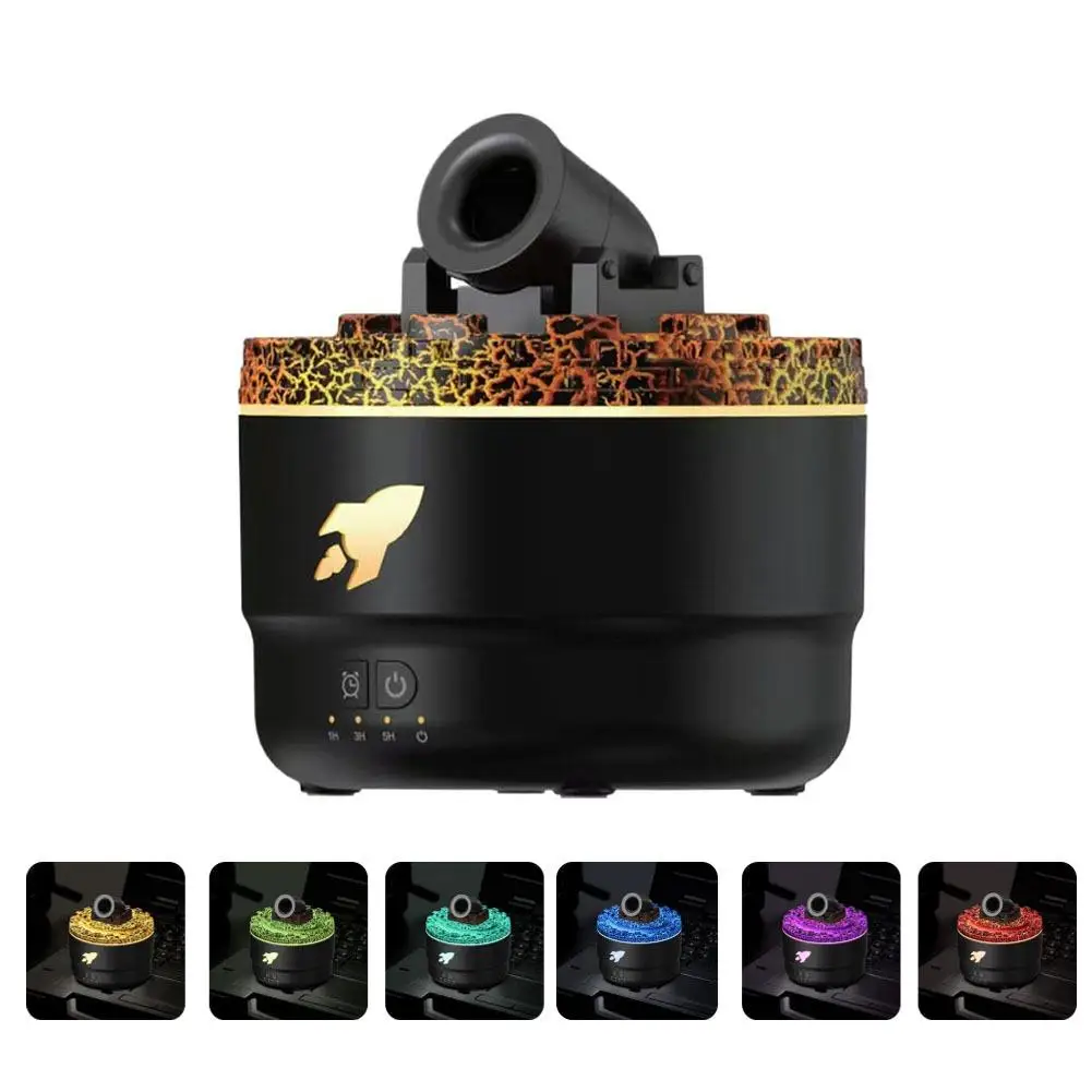 Creative Cannon Blast Aroma Humidifier Essential Oil Diffuser with Colorful Light Aromatherapy Humidifier Home Aroma Diffuser