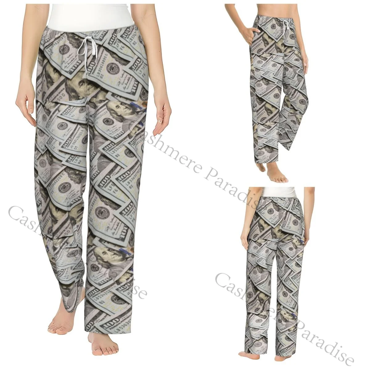 

Уютные фланелевые пижамные штаны Dollar Bill для женщин, штаны для сна, домашняя одежда для дома