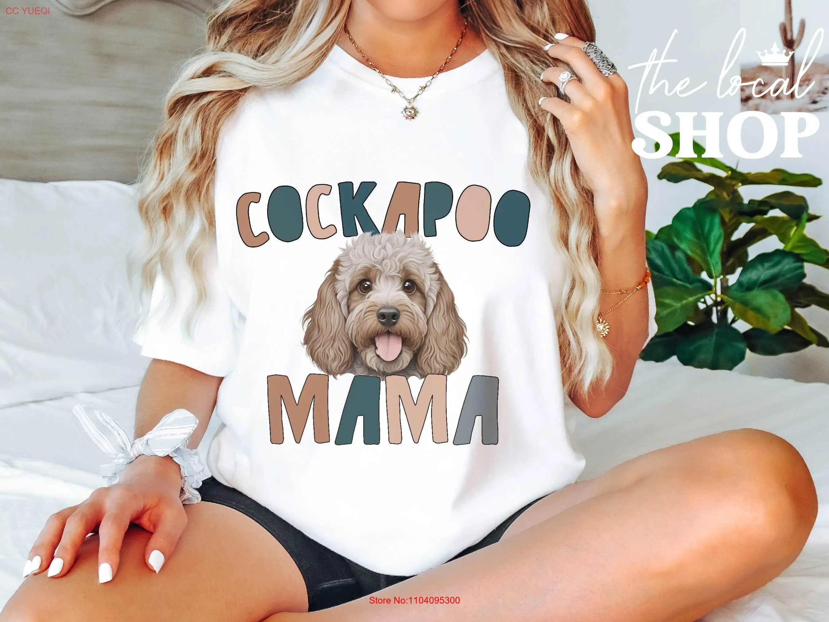 Cockapoo T Shirt Mom Comfort Colors Owner Cocker Spaniel Poodle Mix Dog Mama for Her long or short sleeves