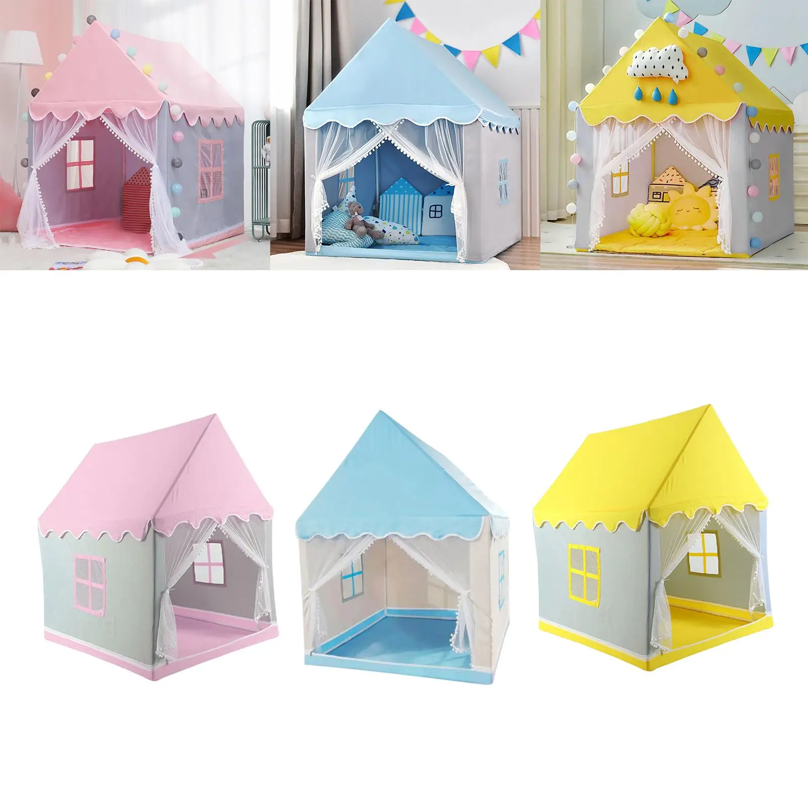 Children Play Tent for Boy Girl Baby Play House Child Room Decor Tent Toys Princess Indian Small House Game House Large Castle