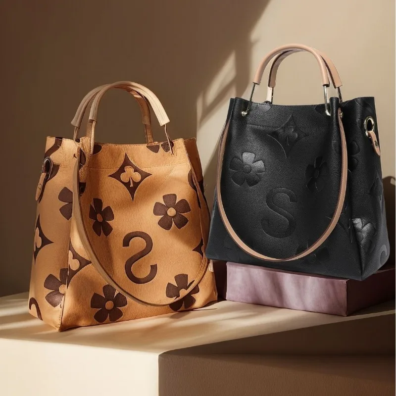 

High End Classic Women Leather Handbag Popular Elegant Vintage Casual Crossbody Messenger Bag