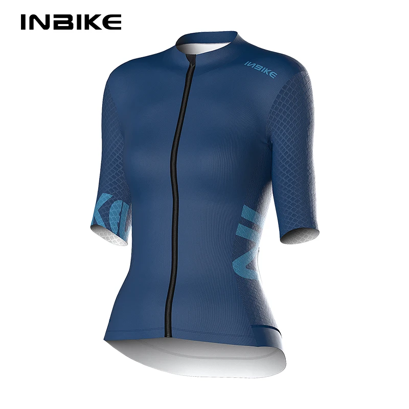 INBIKE Sommer Damen Kurzarm-Radtrikot, schnell trocknend, MTB-Top, Fahrrad-Reithemden für Damen, MTB-Trikot, Kleidung mit Taschen