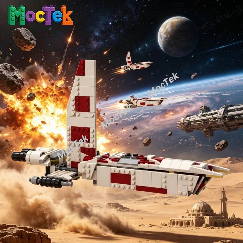 

Mantis Class Sci-Fi Spaceship Building Blocks DIY Assembly Model Educational Toy for Kids