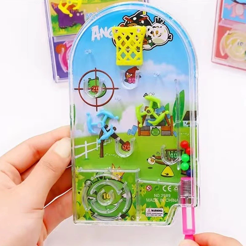 2Pcs 9.5x16CM Fun Handheld Pinball Game Toy Kids Birthday Party Favors Supplies Pinata Filler Bag Sport Theme Party Gifts 2022