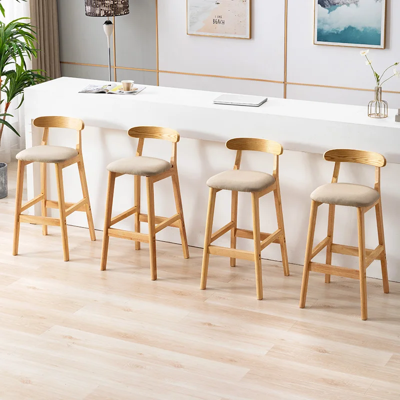 

Wooden Kitchen Bar Stools Highchairs Reception Design Replica Bar Stools Modern Whites Taburetes Altos Cocina Home Furniture