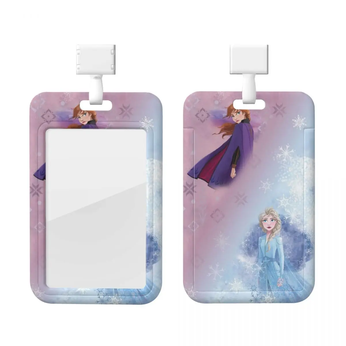 

Изготовленный на заказ держатель для бейджа с изображением Эльзы и Анны для офисного держателя карт, унисекс, ремешок на шею «Холодное сердце», держатели для кредитных карт, шейный ремешок