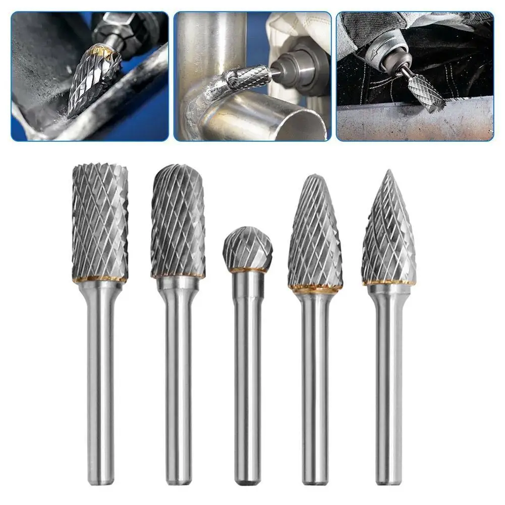 Rotating Carbide Drill Bit Kit 6*8mm Tungsten Steel Roller Sharpening Knife Woodworking Drilling Metal Engraving Polishing Tool