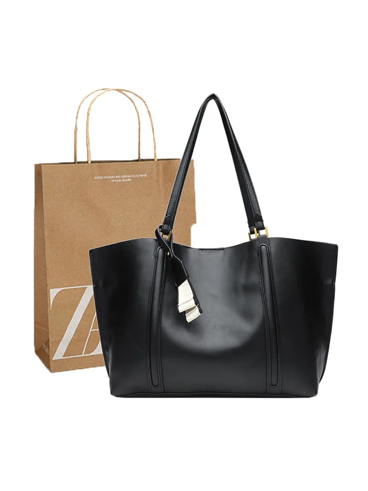 

Large Capaci Tote Bag 2024 Autumn New Faion Commuter Handbag op Bag Single oulder Carry out Bag for Work And Travel
