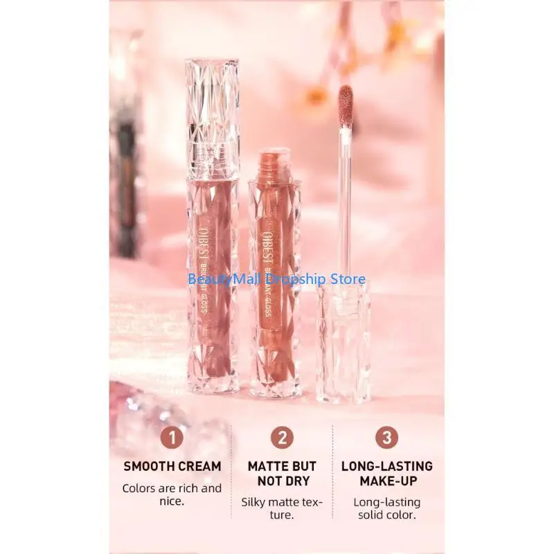 40JD METALLIC LIPSTICK GLITTION ระยิบระยับเม็ดสีสูงลิปกลอสยาว