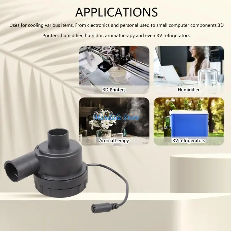 U2JC Detachable Blower Fan 7.5cm Duct Blower Variable Speed Control For Electronics