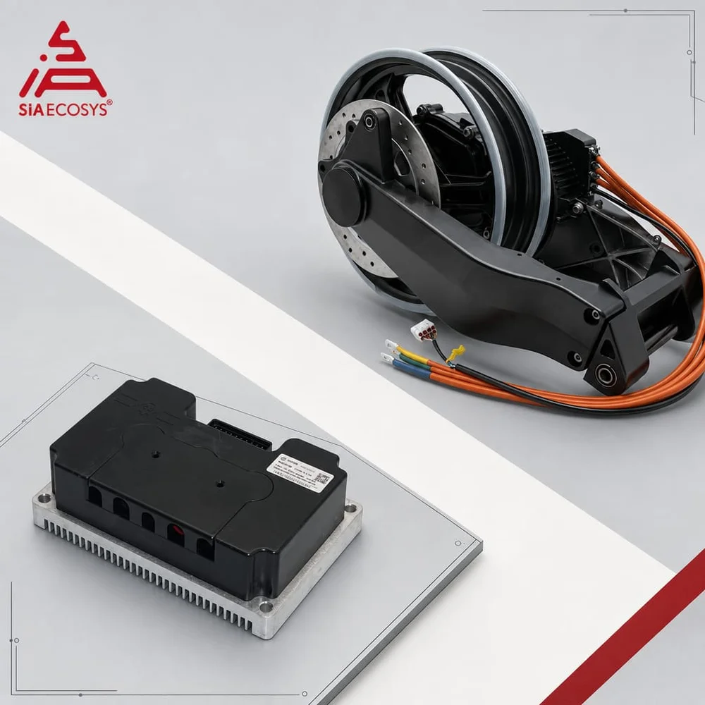 Complete 5000W Side-Mounted Motor Kit QSMOTOR QSX155A-46H with Fardriver ND72680B Encoder Controller for E-Scooter Dirt Bike