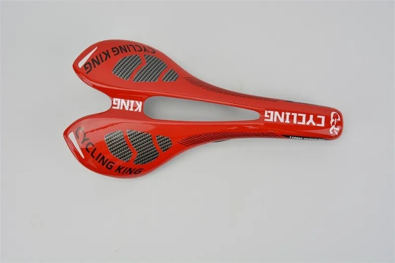Genuine cyclingking full carbon fiber mountain bike saddle cushion seat white red bicycle parts