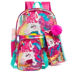 Mochila escolar de unicornio para niñas, mochilas Kawaii, mochilas escolares para niñas