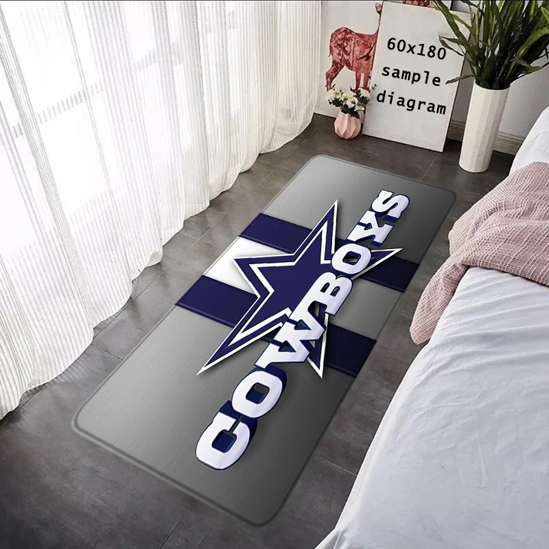 Rugby Room Mat Entrance Doormat Dallas C-Cowboys Hallwy Cartpet Foot Carpets Bathroom Rug Floor Mats Non-slip Hallway Mat Home