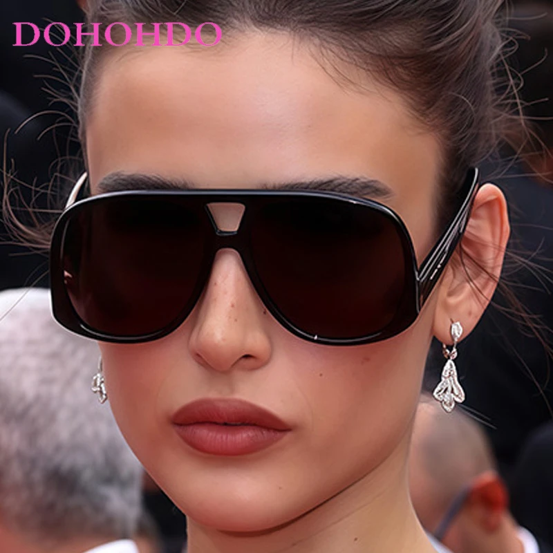 

Luxury Designer Punk Oversized Pilot Women Sunglasses Fashion Vintage Men Sunglass Outdoor Driving Travel Eyewear Female UV400