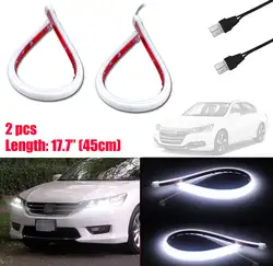 led Car Lights for Honda Accord 2013-2015 White EvenIlluminating Daytime Running DRL Strip Light Headlight Retrofit accessories