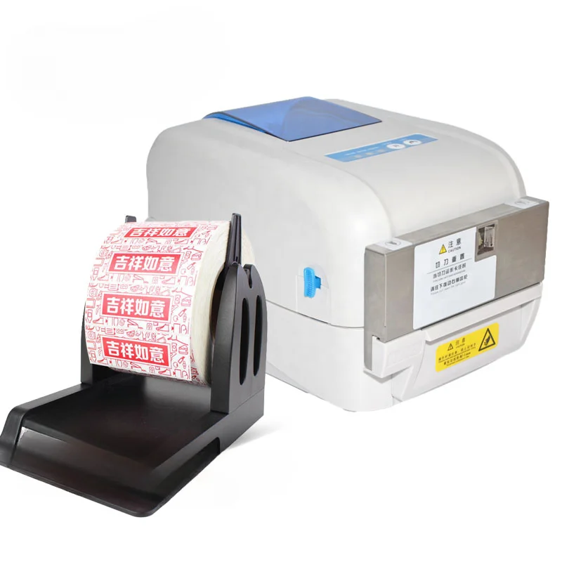 1824TC Thermal Transfer Office Printer Good Quality Wash Mark Satin Textile Label Barcode Printer With Auto Cutter