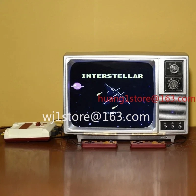 7080 nostalgic retro old-fashioned TV changed to LCD advertising machine