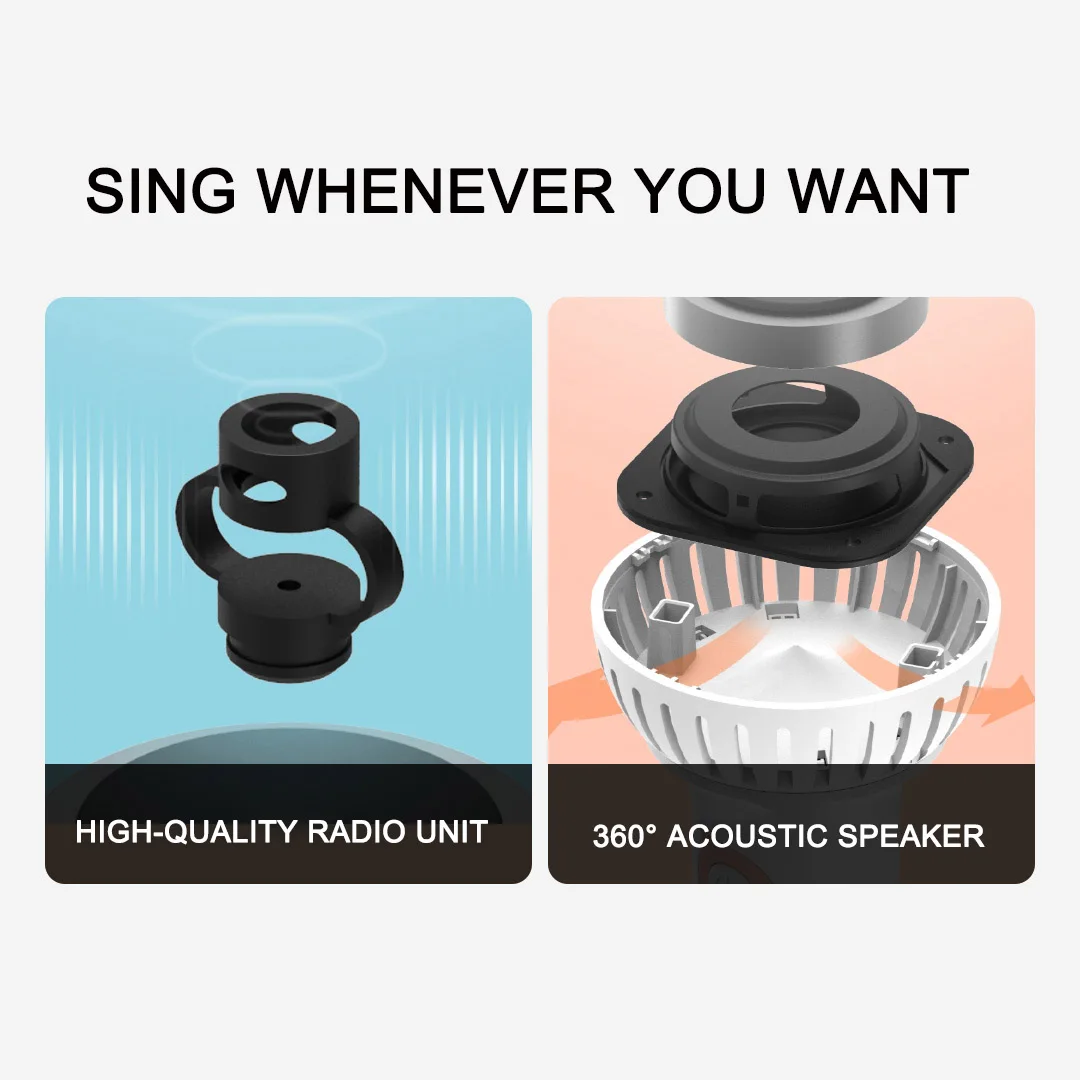 تصميم جديد لاسلكي Mijia مكبرات صوت KTV محمولة باليد مع ميكروفون بطارية بلوتوث Ultra #6