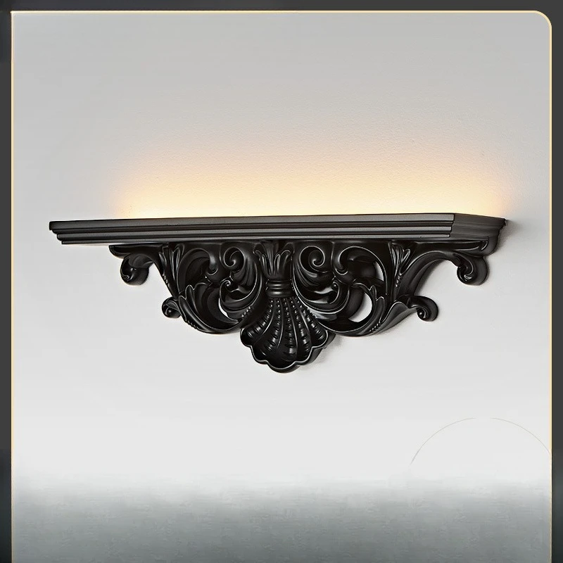 French relief plaster wall lamp European retro aisle bedroom art background wall lamp