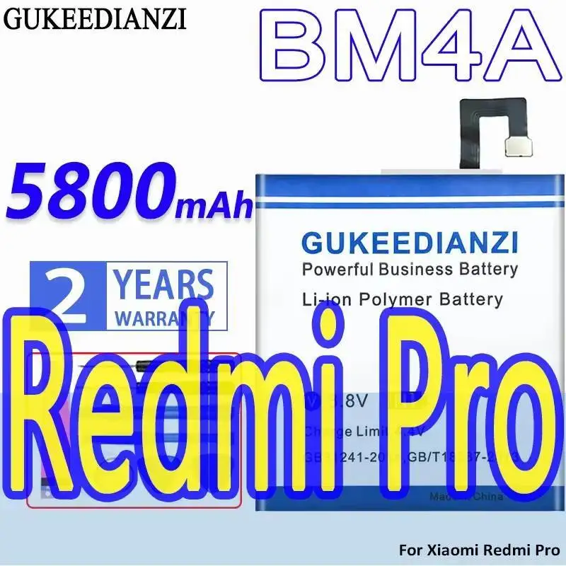 

Для Xiaomi Redmi Pro аккумулятор мобильного телефона 5800 мАч BM4A экологически чистый