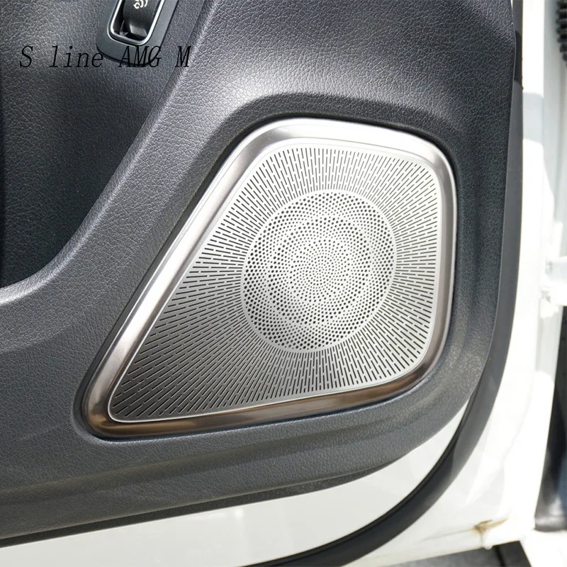 Car Door Stereo Speaker Sticker Cover Trim horn Audio decoration For Mercedes Benz A B Class W177 V177 GLB X247 W247 Accessories