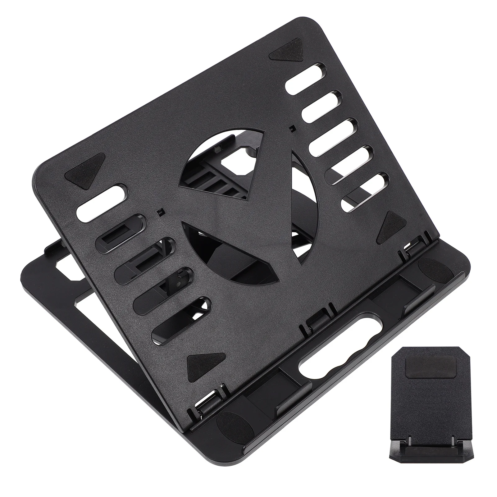 

1Set Laptop Riser for Desk Folding Rotating Stand Hollow Design Heat Dissipation Non-Slip Stable Portable Holder for Office