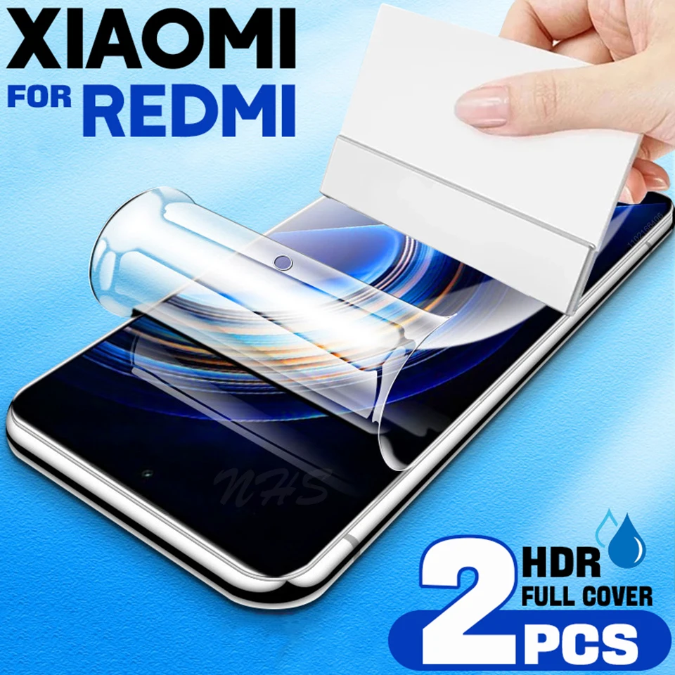 

2PCS Screen Protector On the Hydrogel Film For Xiaomi Mi 12X 12 11 10T 11T Pro Screen Protector For Redmi Note 10 9 8 11 Pro 9A