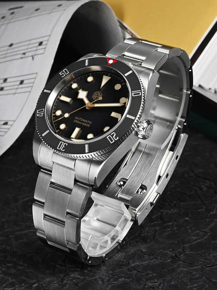 San martin 37mm bb54 vintage mergulho masculino moda relógio c3 BGW-X1 lume nh35 safira mecânica automática à prova dwaterproof água 200m sn0138