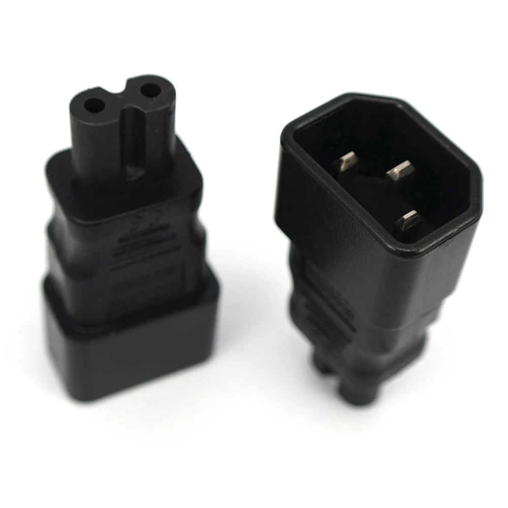 AC Plug  1pcs IEC 320 3-Pin C14 Male To C7 Female Power Converter Adapter Kettle Power Plug Plug Socket 2.5A 250V~/10A 125V