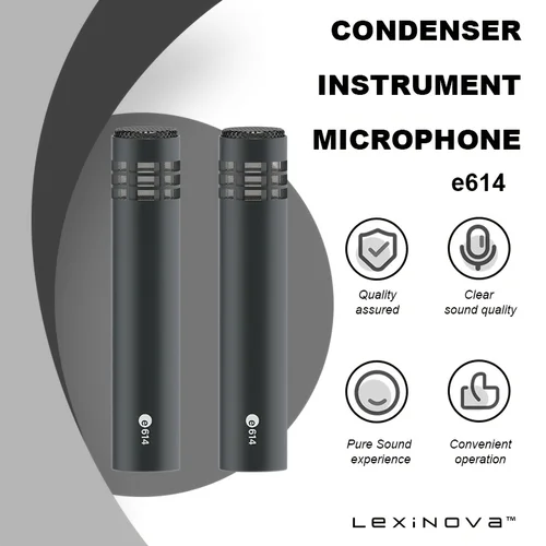 1 par de micrófonos de condensador supercardioide E614, micrófono de instrumento multiusos para grabación profesional de estudio de puesta en escena