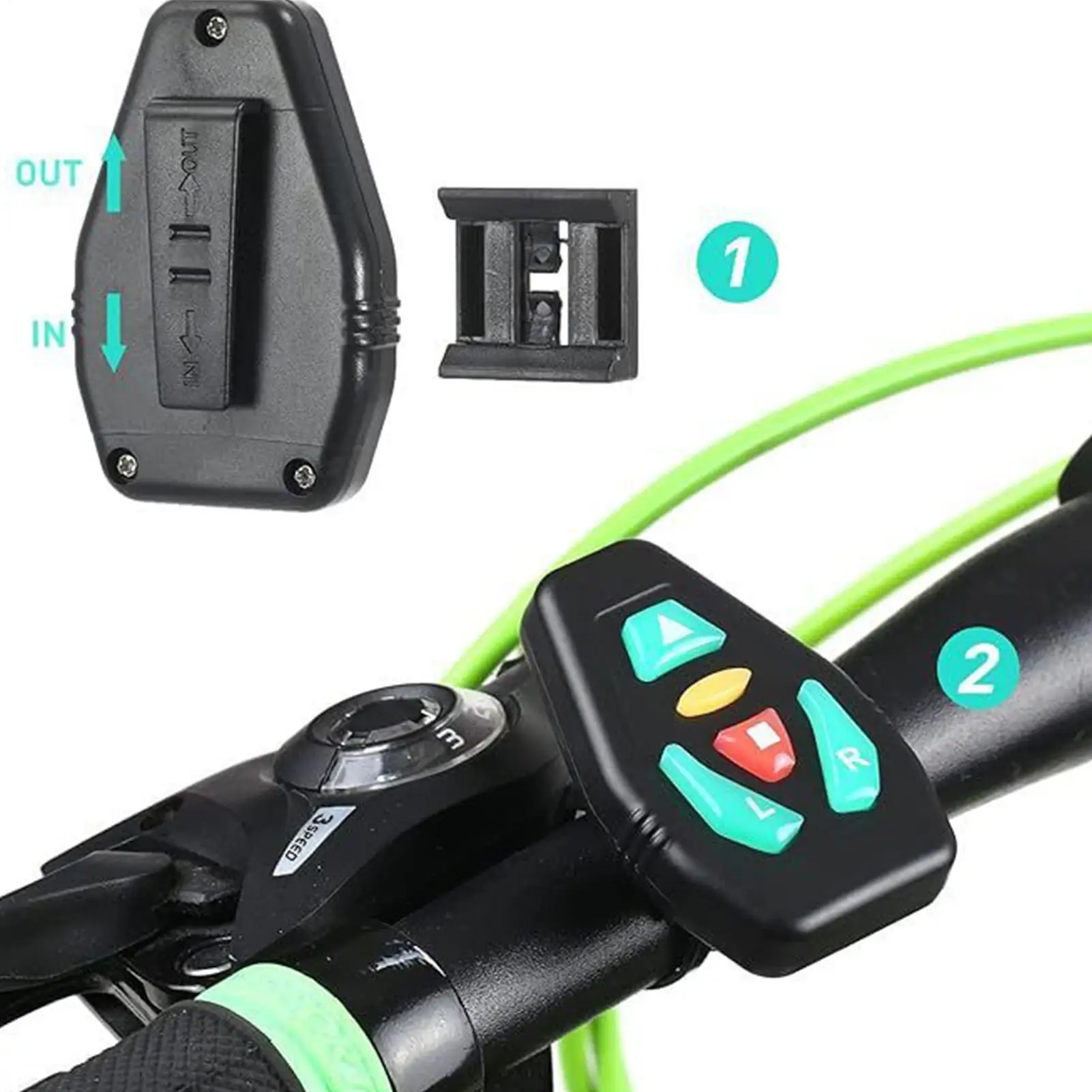 

Cycling Safety Light 3 Modes Adjustable Remote Control Tool Wireless Bike Turn Backpack For Family Commute Fitness City Trail
