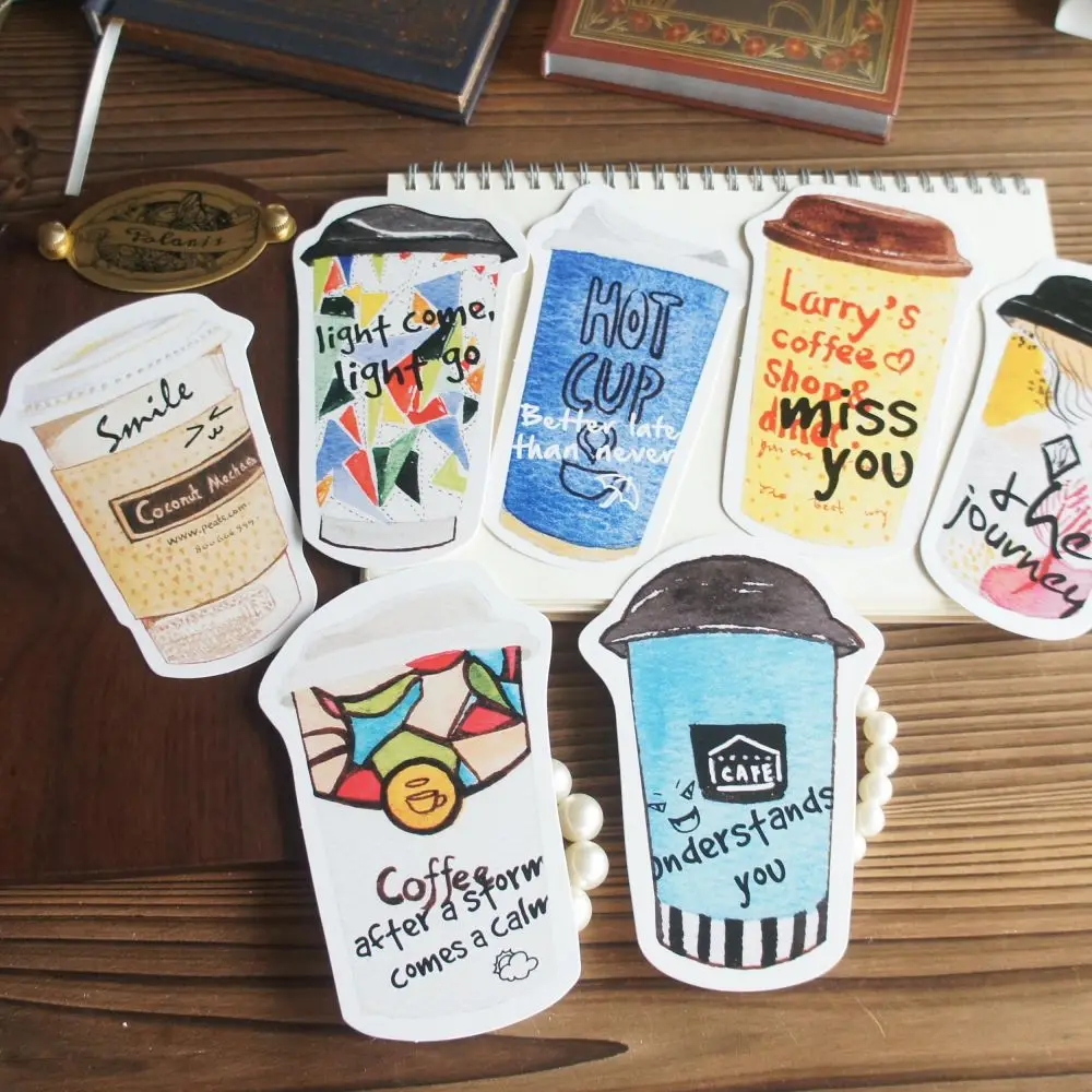 15pcs Have A Cup of Coffee Card  As Party Invitation DIY Decoration Gift Message Card Postcard Scrapbooking Use
