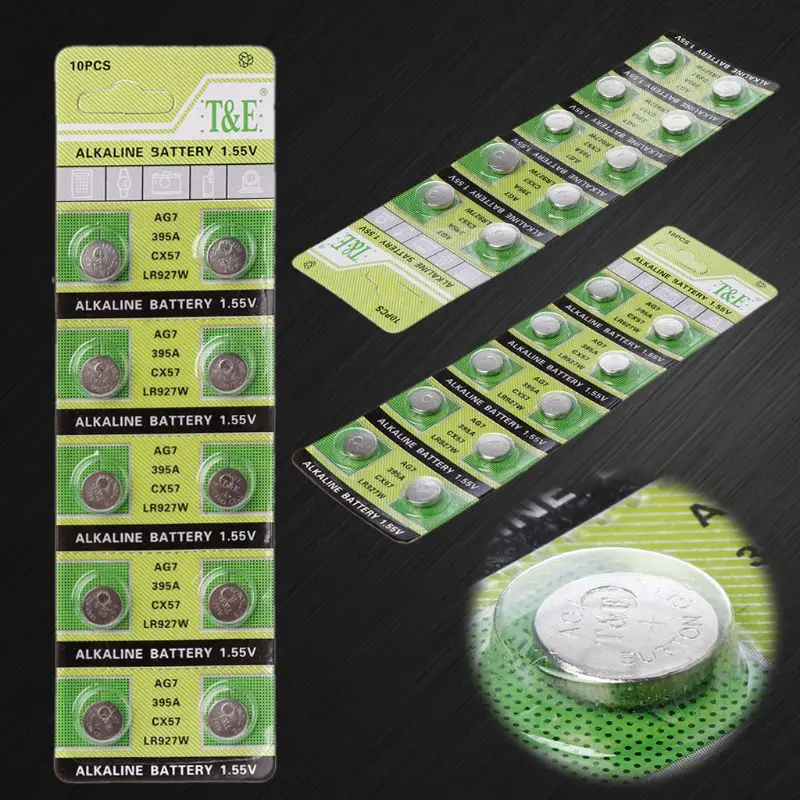 10 Stück 1,55 nicht wiederaufladbare runde Knopfbatterien Zelle LR927