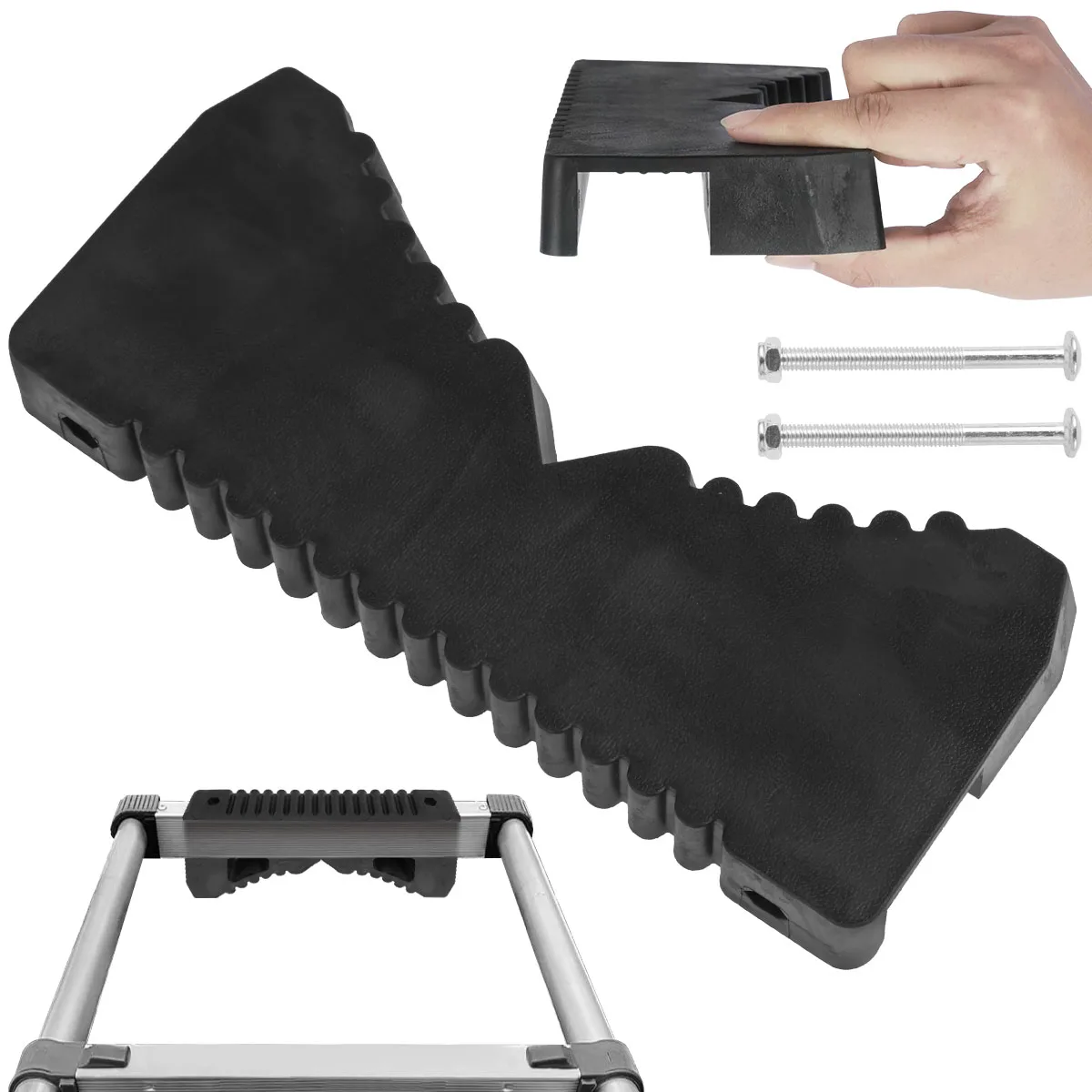 Rubber Steep Ladder Accessories Anti-Slip Ladder Stabilizer Ladder Rail Scratch Protectors Roof Gutter Extension Attachment
