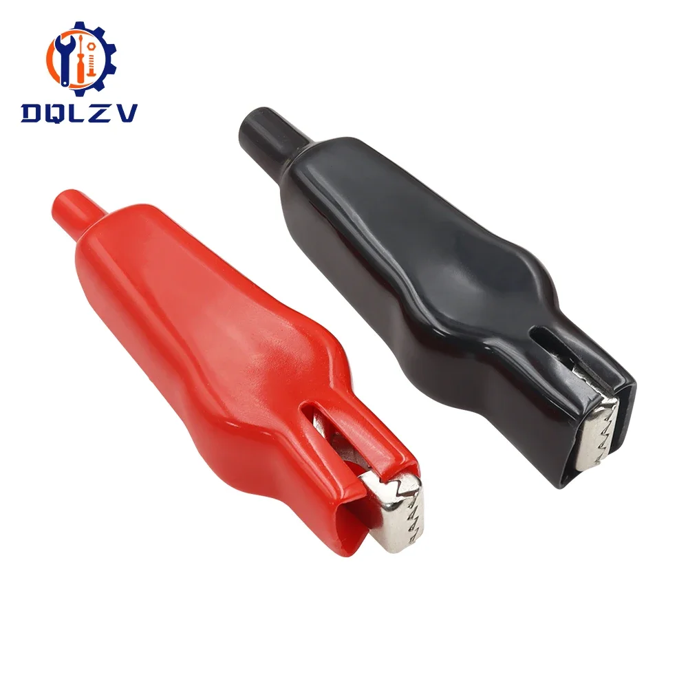 2PCS 20A Alligator Clips Double-end USB Charging Battery Crocodile Clips for Electrical Jumper Wire Test Clip Red Black