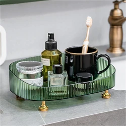 Large Capacity Perfume Dresser Transparent Desktop Storage Box Bathroom Makeup Tray Lotion Bottle Cosmetics Skin Care Products